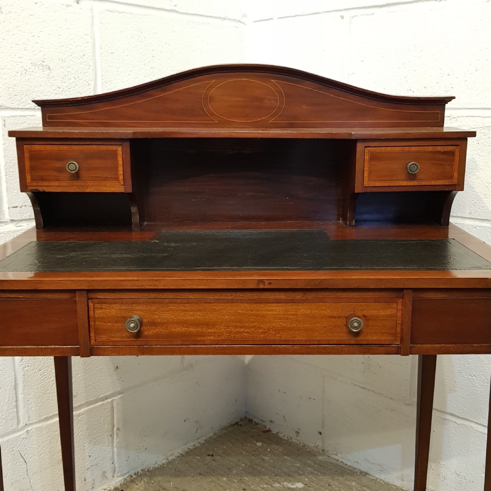 ANTIQUE EDWARDIAN INLAID MAHOGANY LADIES WRITING DESKC 1900 View VI