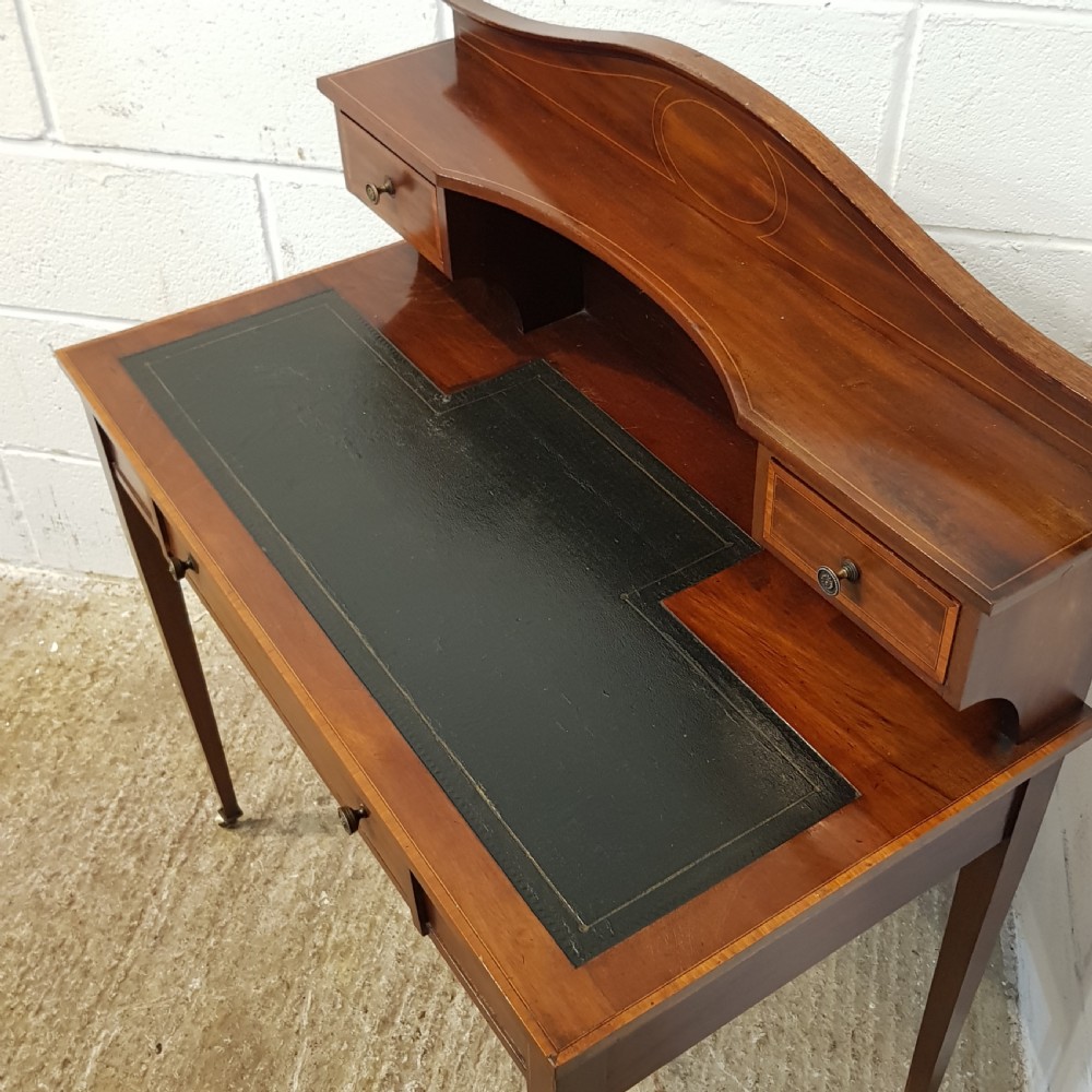 ANTIQUE EDWARDIAN INLAID MAHOGANY LADIES WRITING DESKC 1900 View VII