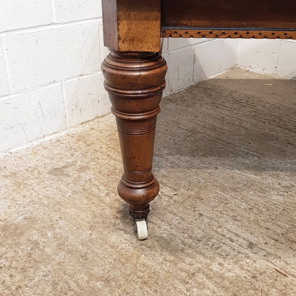 ANTIQUE VICTORIAN OAK EXTENDING DINING TABLE C1880 View IV