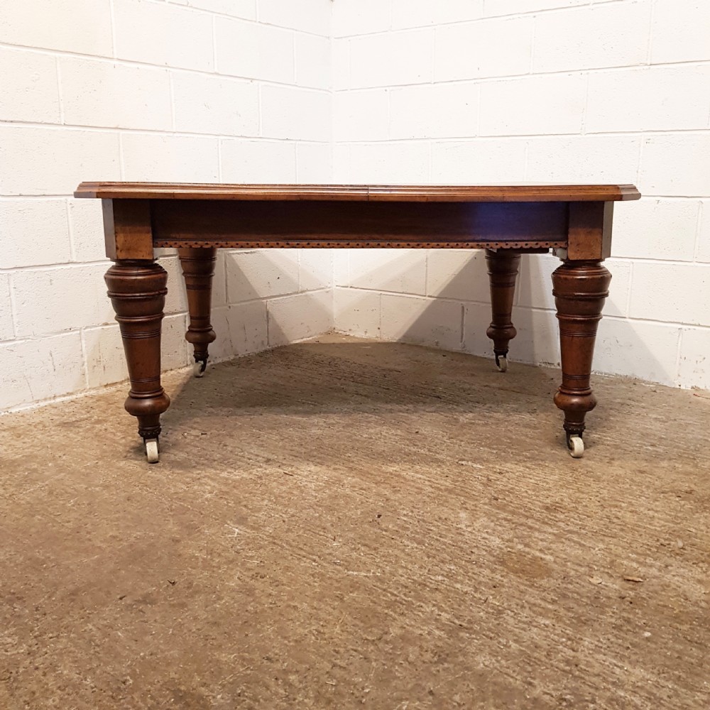 ANTIQUE VICTORIAN OAK EXTENDING DINING TABLE C1880 View VIII