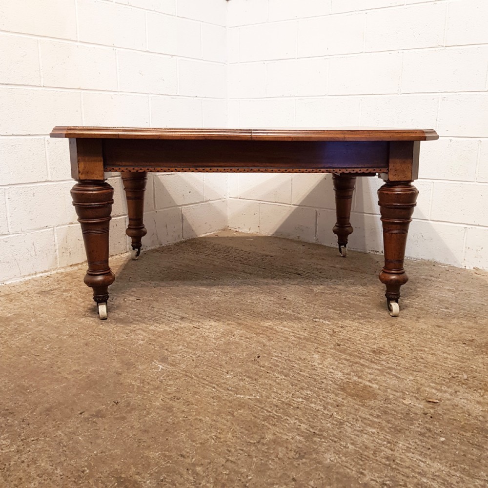 ANTIQUE VICTORIAN OAK EXTENDING DINING TABLE C1880 View IX