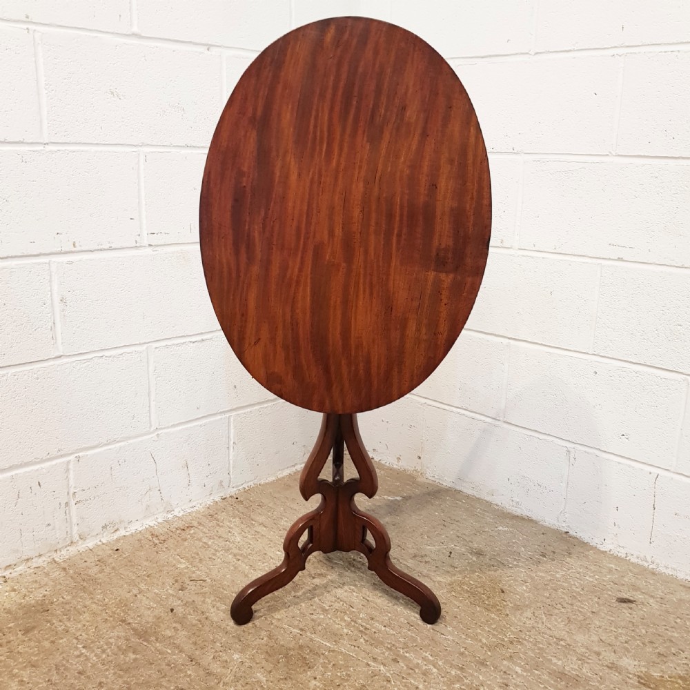ANTIQUE VICTORIAN MAHOGANY OVAL TILT TOP TABLE C1880 View III