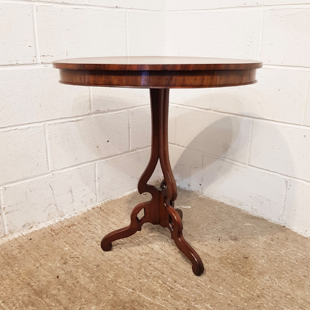 ANTIQUE VICTORIAN MAHOGANY OVAL TILT TOP TABLE C1880 View V