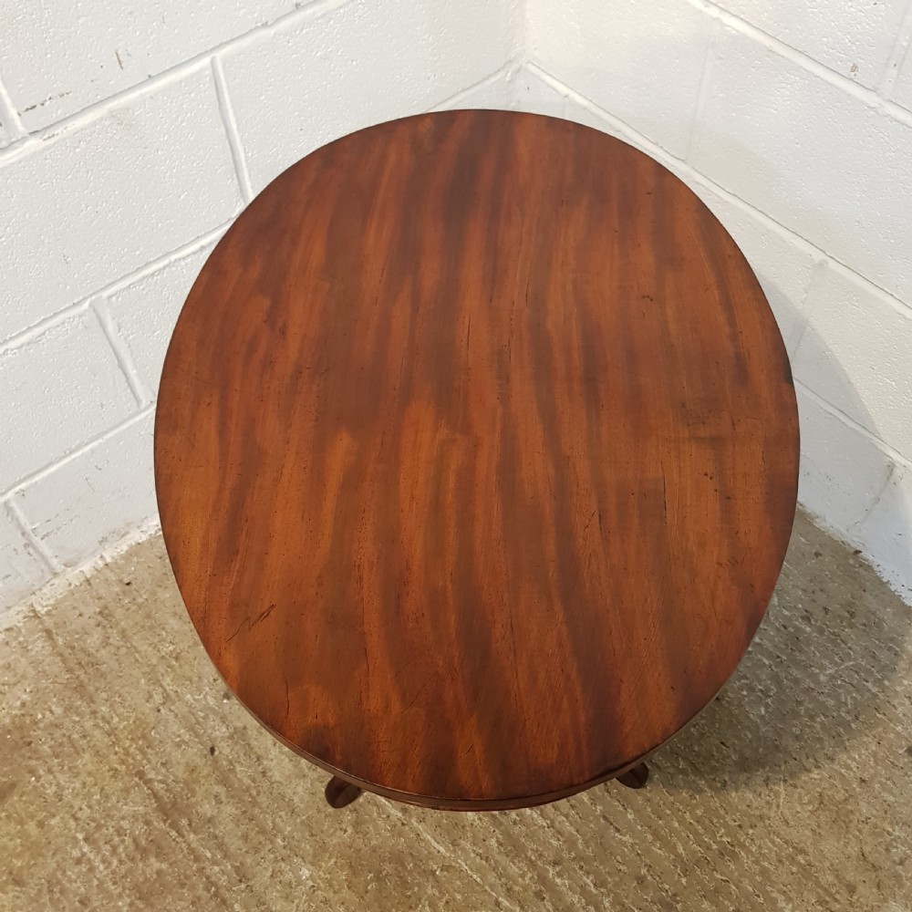 ANTIQUE VICTORIAN MAHOGANY OVAL TILT TOP TABLE C1880 View VI