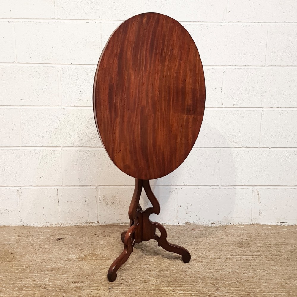 ANTIQUE VICTORIAN MAHOGANY OVAL TILT TOP TABLE C1880 View VII