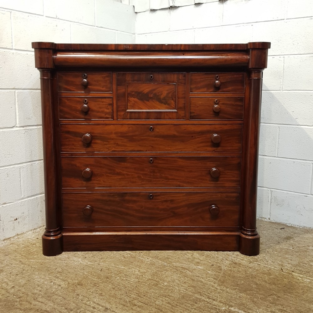 ANTIQUE VICTORIAN MAHOGANY CHEST OF DRAWERS C1860 View II