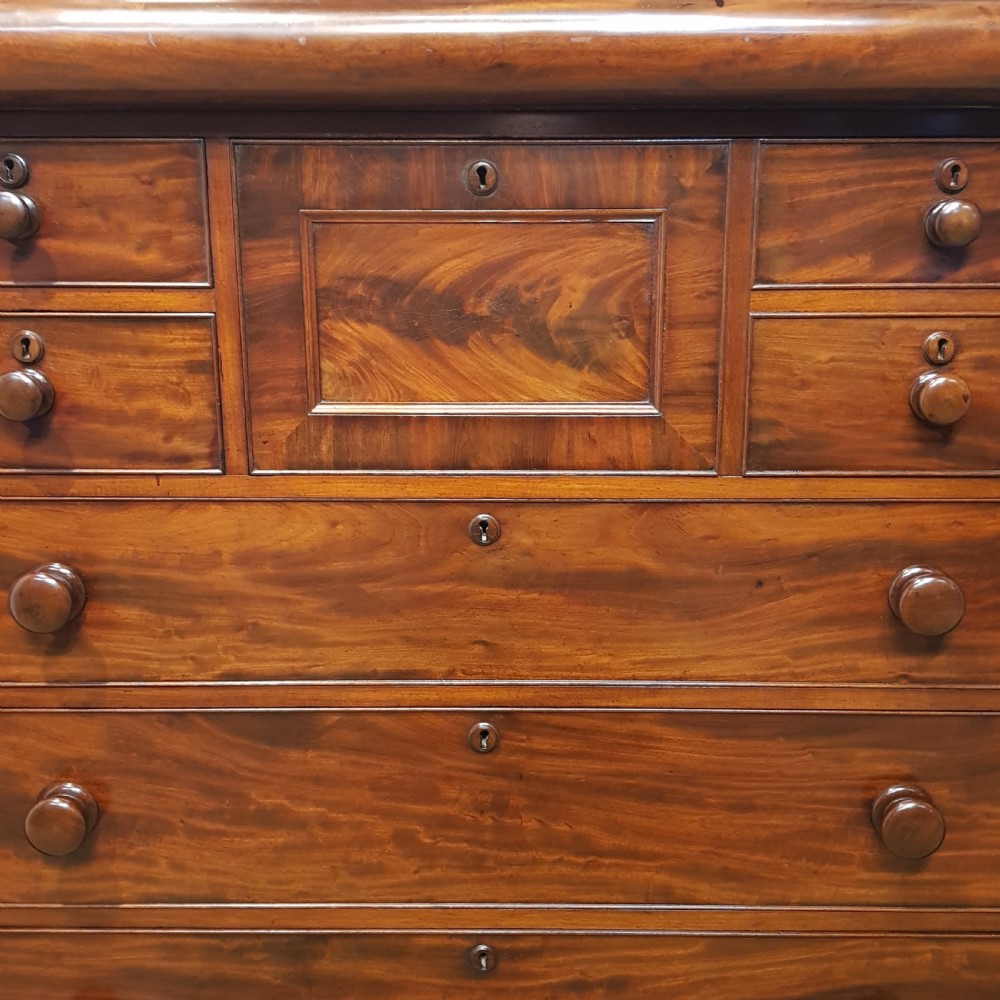 ANTIQUE VICTORIAN MAHOGANY CHEST OF DRAWERS C1860 View III