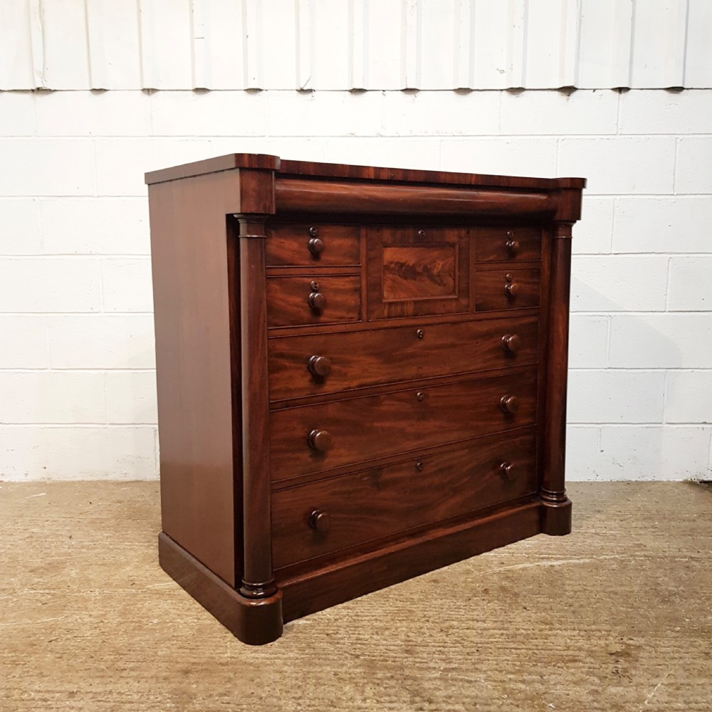 ANTIQUE VICTORIAN MAHOGANY CHEST OF DRAWERS C1860 View V