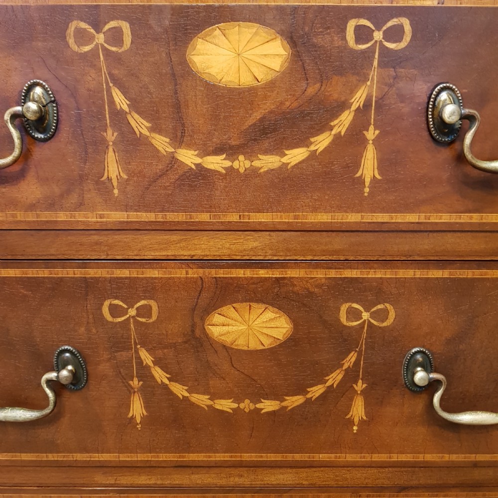 ANTIQUE EDWARDIAN INLAID MAHOGANY SENTRY BOX WARDROBE C1900 View II