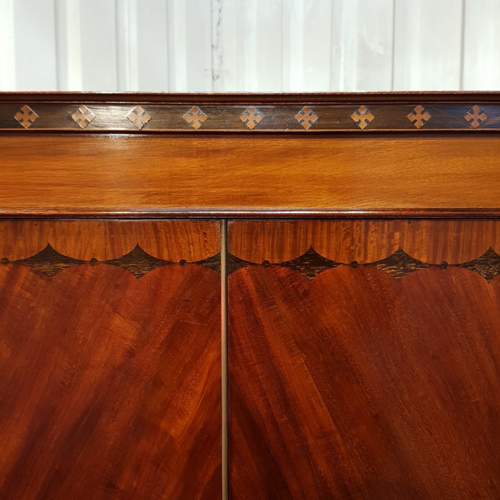 ANTIQUE LATE VICTORIAN MAHOGANY TRIPLE WARDROBE C1890 View II