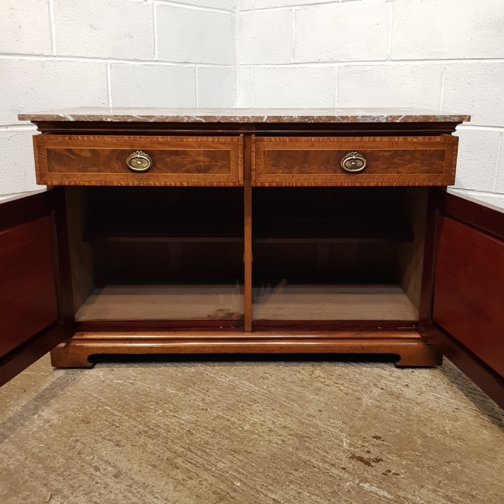 ANTIQUE EDWARDIAN MAHOGANY MARBLE TOP WASHSTAND C1900 View VI