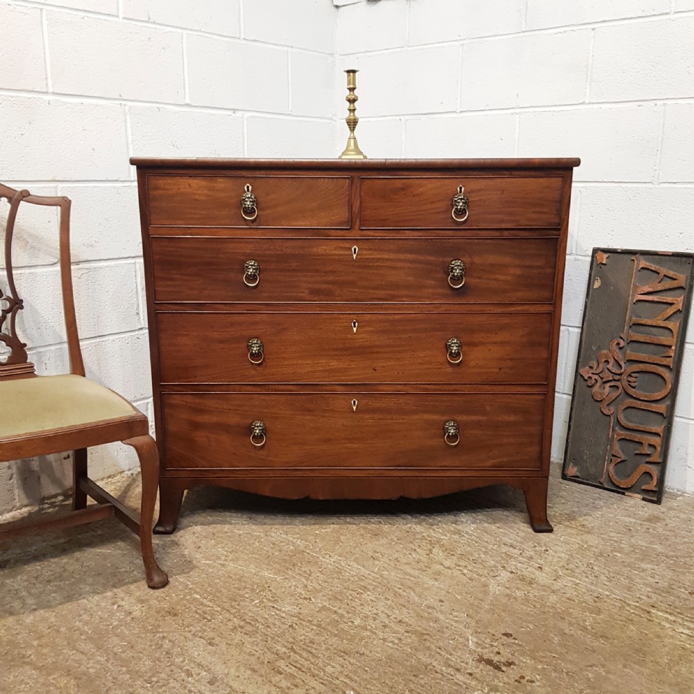 ANTIQUE REGENCY MAHOGANY CHEST OF  DRAWERS C1820