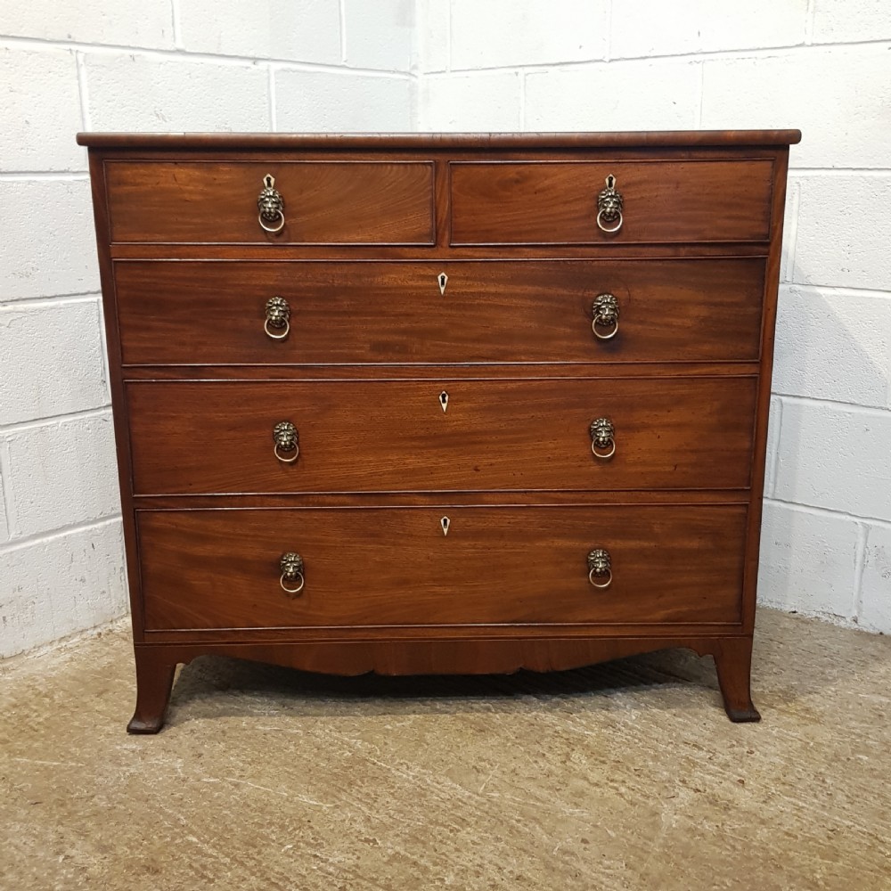 ANTIQUE REGENCY MAHOGANY CHEST OF  DRAWERS C1820 View III