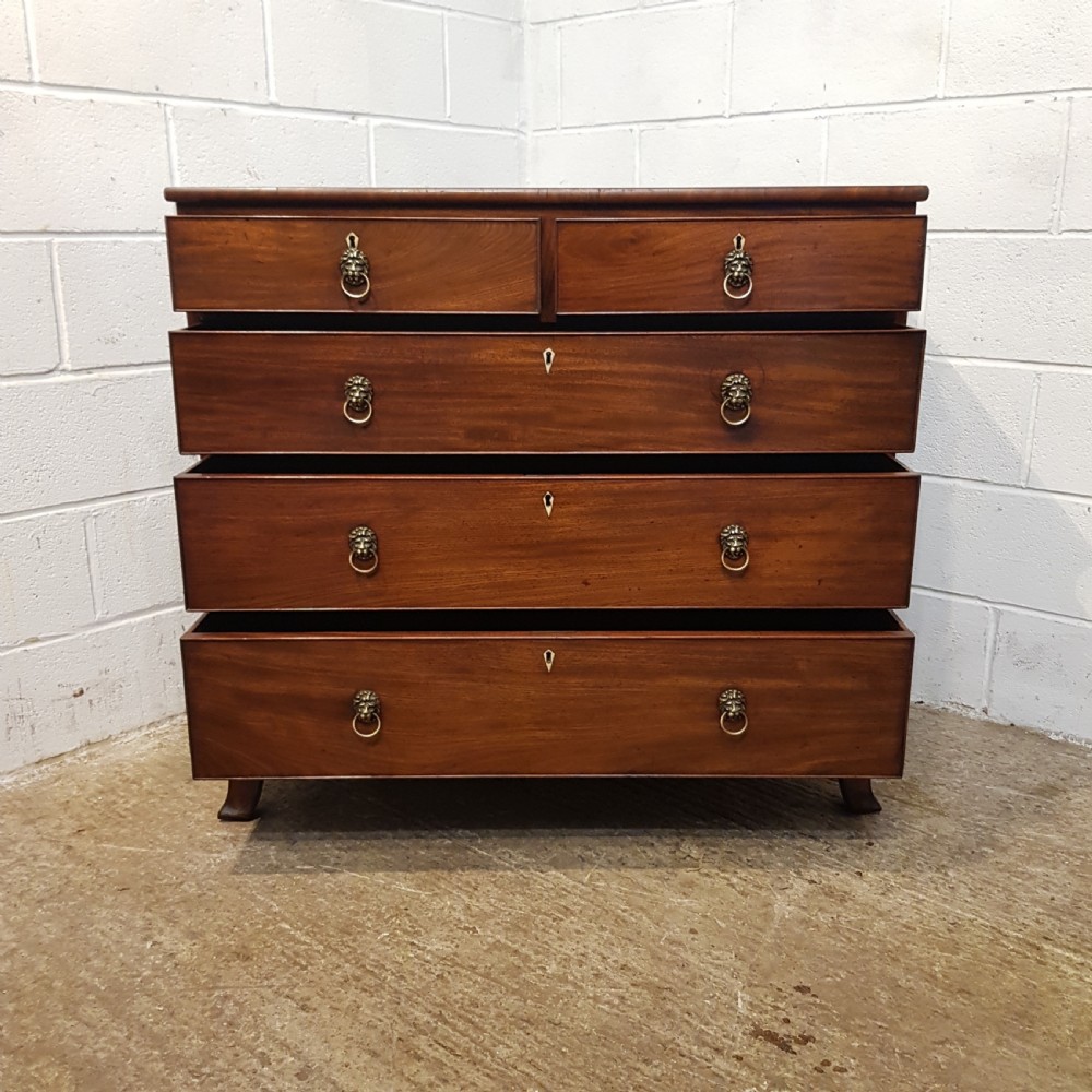 ANTIQUE REGENCY MAHOGANY CHEST OF  DRAWERS C1820 View VII