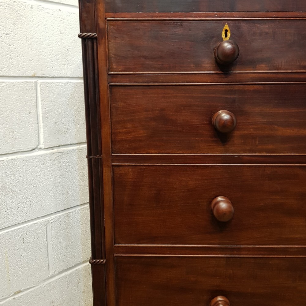 ANTIQUE EARLY VICTORIAN MAHOGANY CHEST OF DRAWERS C1840 View II
