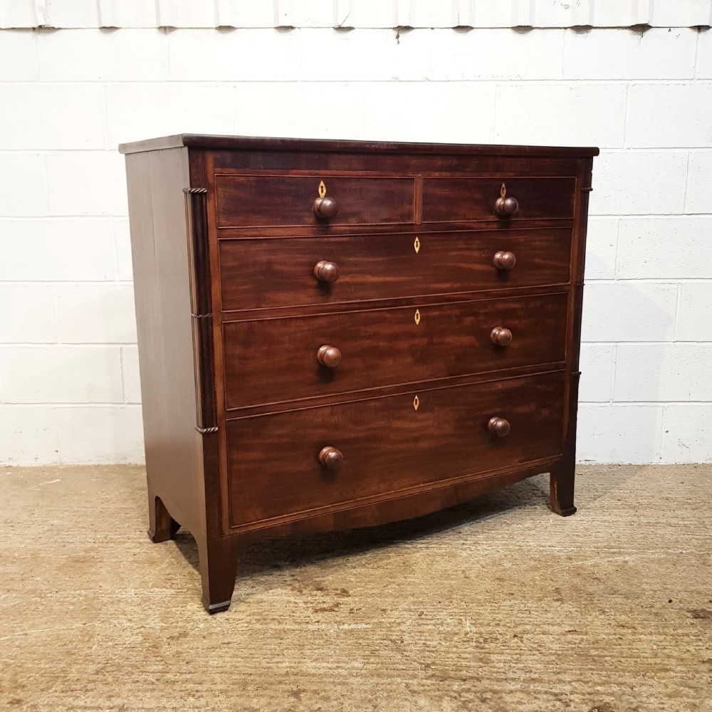 ANTIQUE EARLY VICTORIAN MAHOGANY CHEST OF DRAWERS C1840 View III