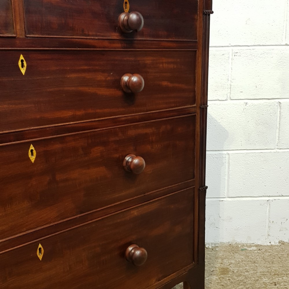 ANTIQUE EARLY VICTORIAN MAHOGANY CHEST OF DRAWERS C1840 View IV