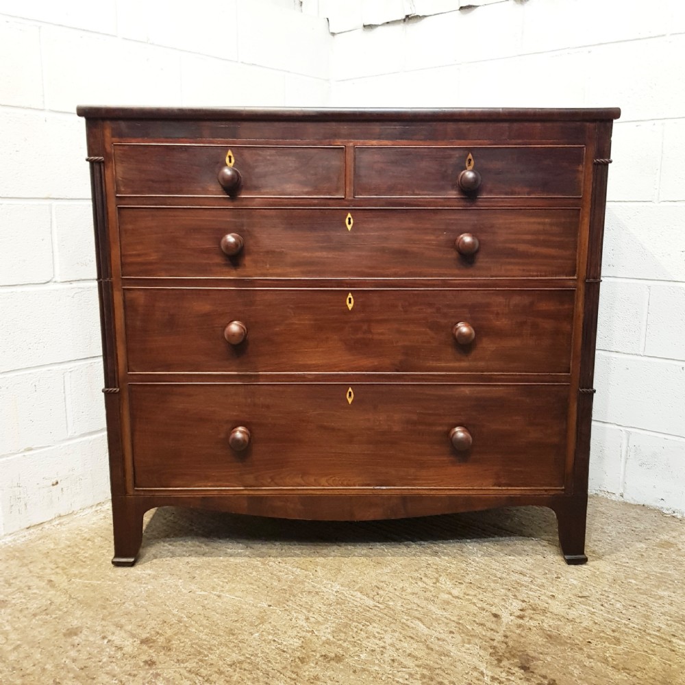 ANTIQUE EARLY VICTORIAN MAHOGANY CHEST OF DRAWERS C1840 View V