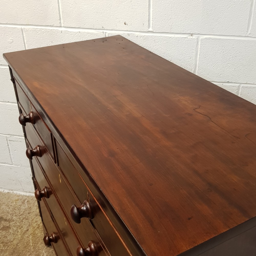 ANTIQUE EARLY VICTORIAN MAHOGANY CHEST OF DRAWERS C1840 View VII