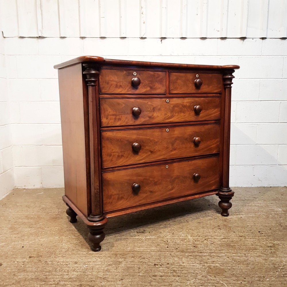 ANTIQUE  VICTORIAN MAHOGANY CHEST OF DRAWERS C1880 View II