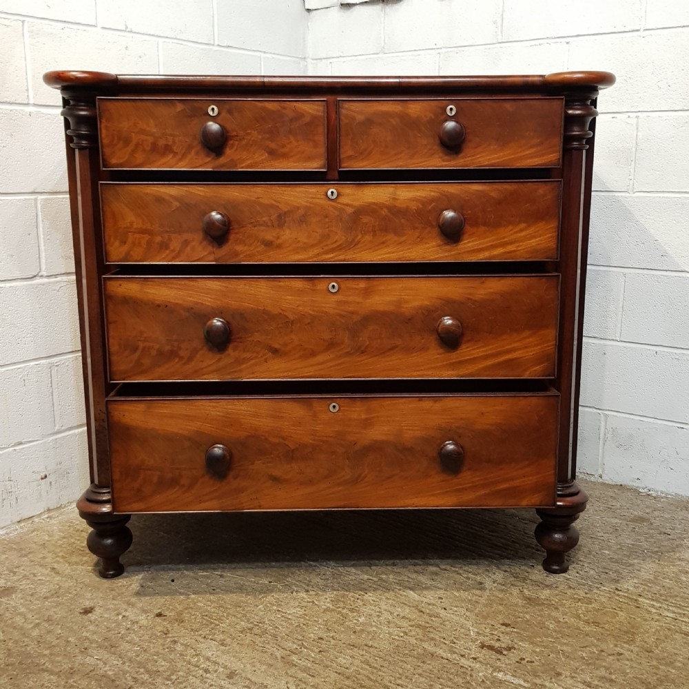 ANTIQUE  VICTORIAN MAHOGANY CHEST OF DRAWERS C1880 View IV