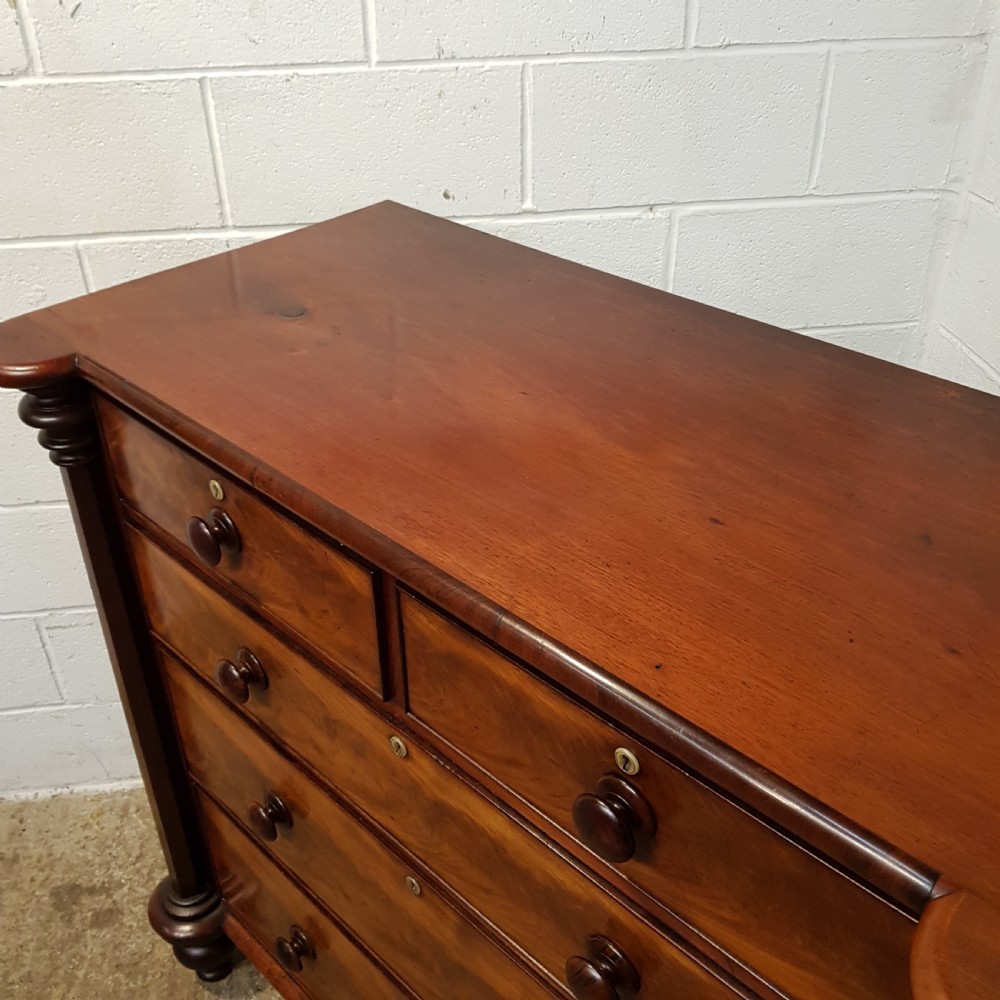 ANTIQUE  VICTORIAN MAHOGANY CHEST OF DRAWERS C1880 View V