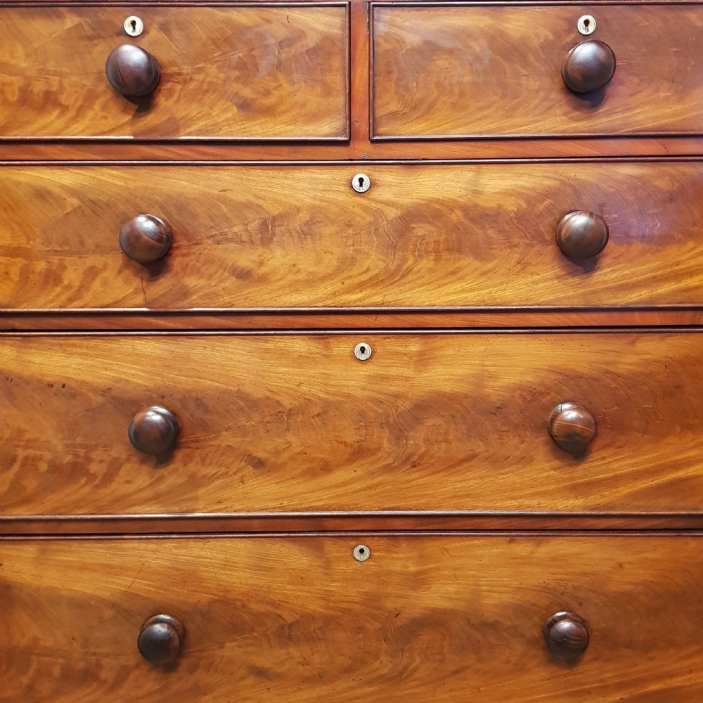 ANTIQUE  VICTORIAN MAHOGANY CHEST OF DRAWERS C1880 View VI