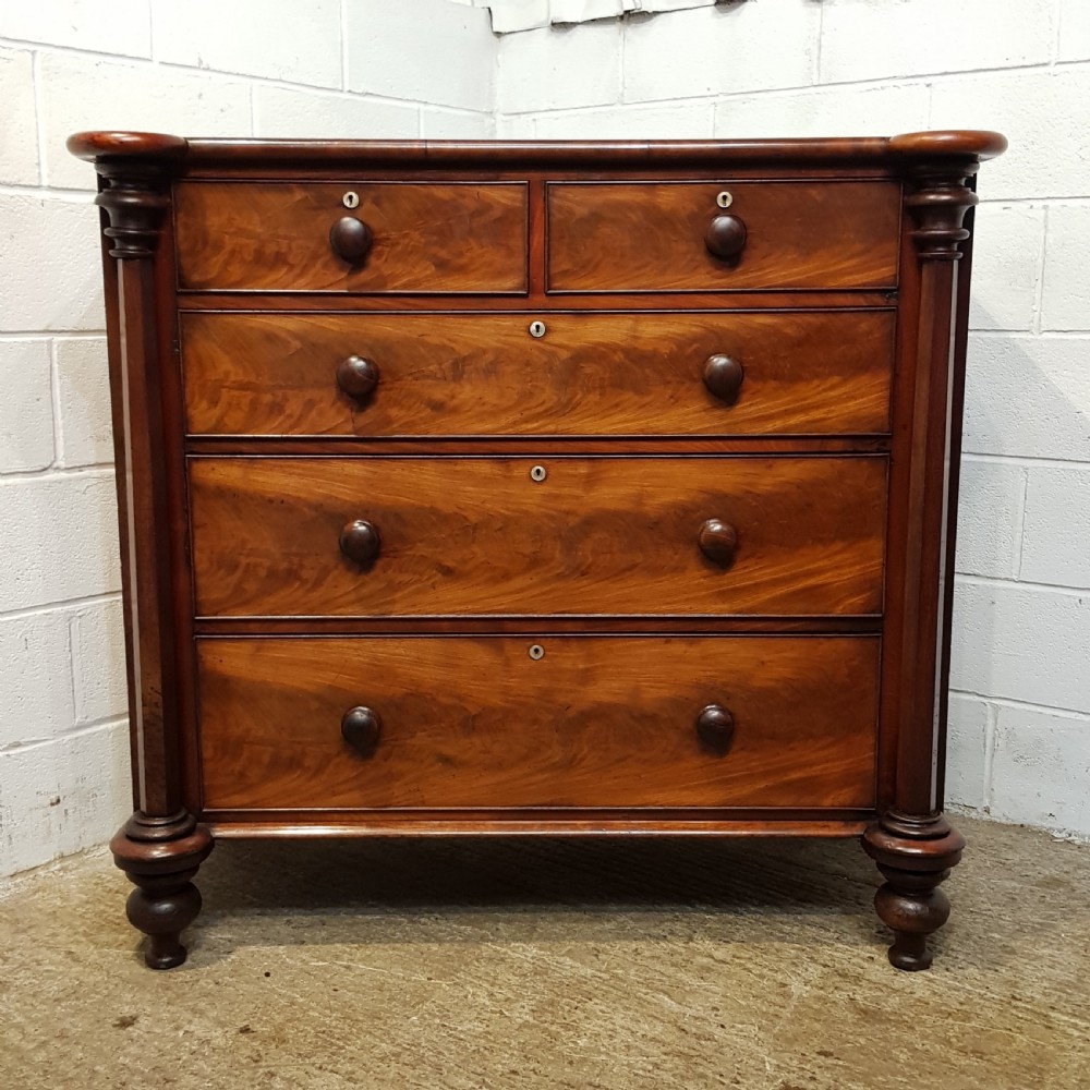 ANTIQUE  VICTORIAN MAHOGANY CHEST OF DRAWERS C1880 View VII
