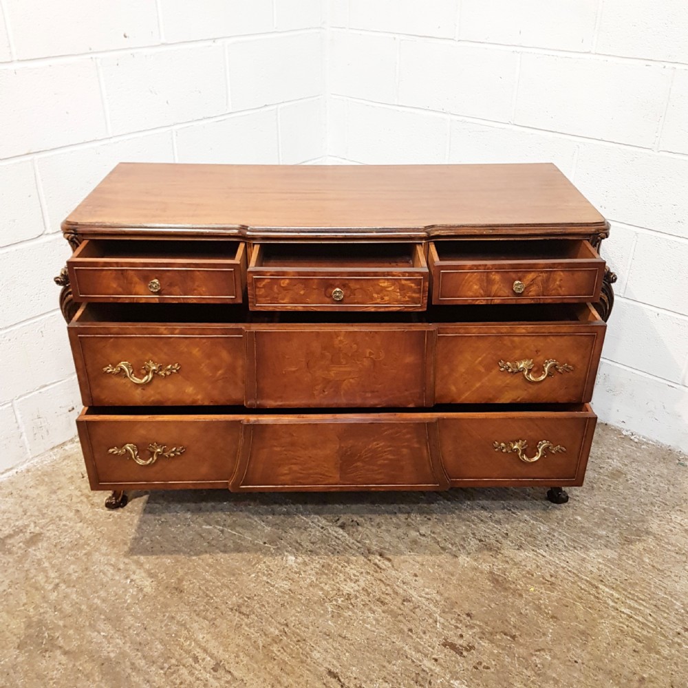 ANTIQUE ITALIAN ROCOCO WALNUT CHEST OF DRAWERS C1920 View V