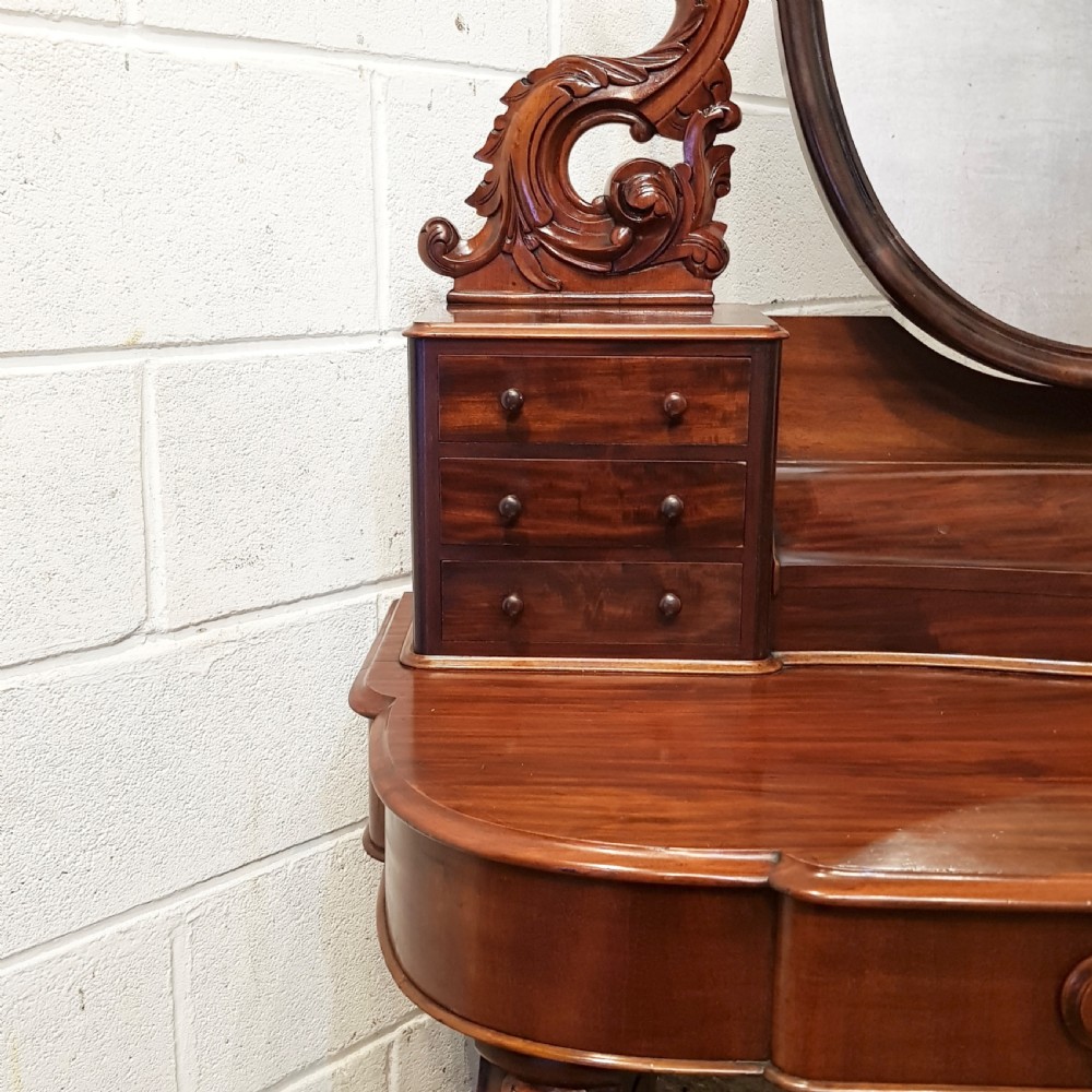 ANTIQUE VICTORIAN MAHOGANY DUCHESSE DRESSING TABLE C1880 View IX