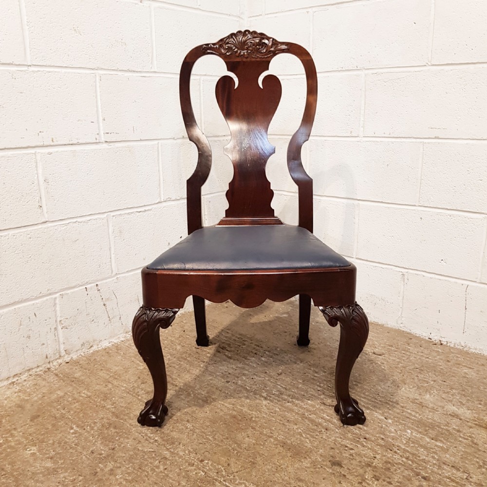 ANTIQUE SET EIGHT LATE VICTORIAN MAHOGANY QUEEN ANNE  WARING & GILLOWS DINING CHAIRS  C1890 View VI