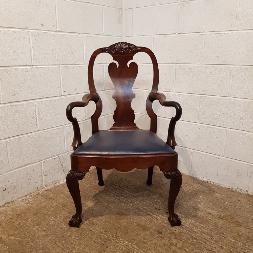 ANTIQUE SET EIGHT LATE VICTORIAN MAHOGANY QUEEN ANNE  WARING & GILLOWS DINING CHAIRS  C1890 View VII