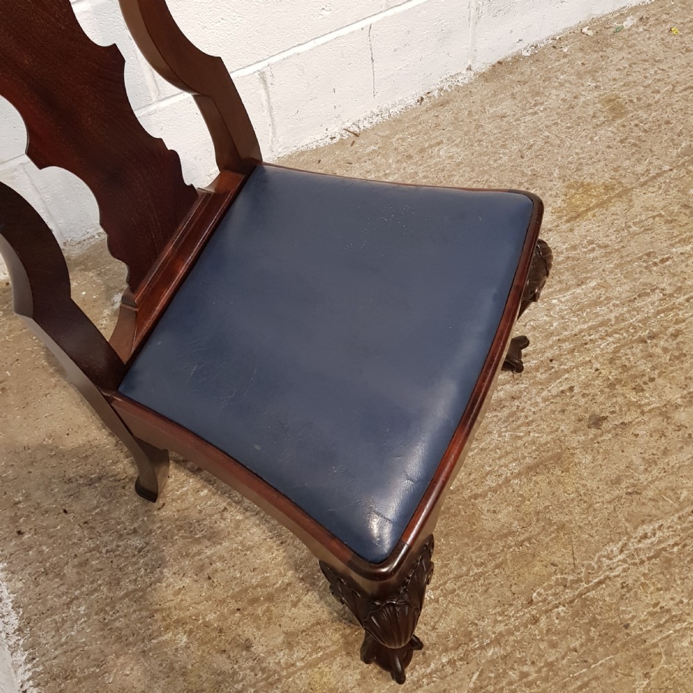 ANTIQUE SET EIGHT LATE VICTORIAN MAHOGANY QUEEN ANNE  WARING & GILLOWS DINING CHAIRS  C1890 View XII