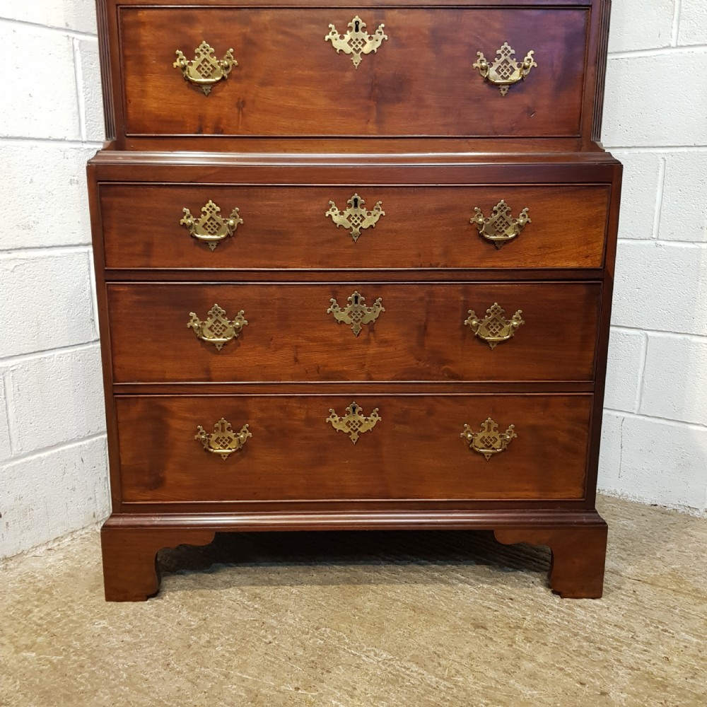 ANTIQUE 18TH CENTURY MAHOGANY CHEST ON CHEST C1780 View II