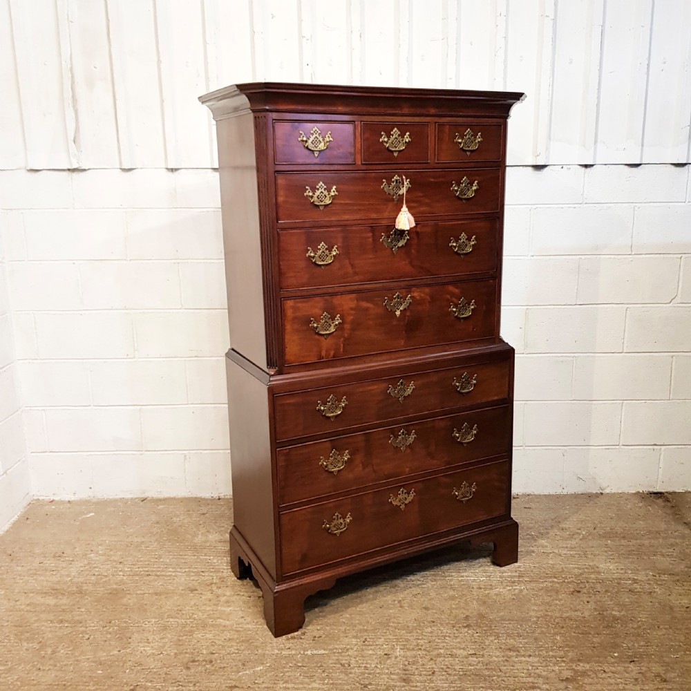 ANTIQUE 18TH CENTURY MAHOGANY CHEST ON CHEST C1780 View VI