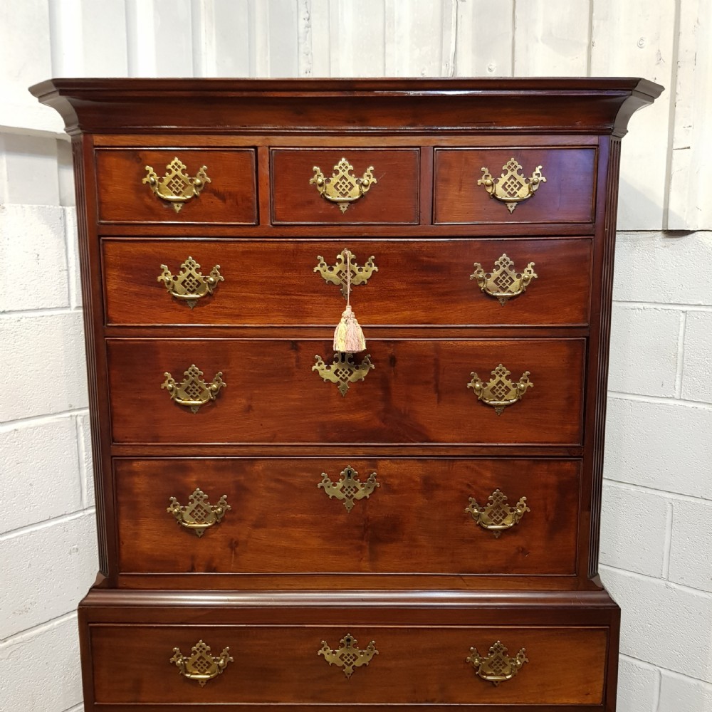 ANTIQUE 18TH CENTURY MAHOGANY CHEST ON CHEST C1780 View XI