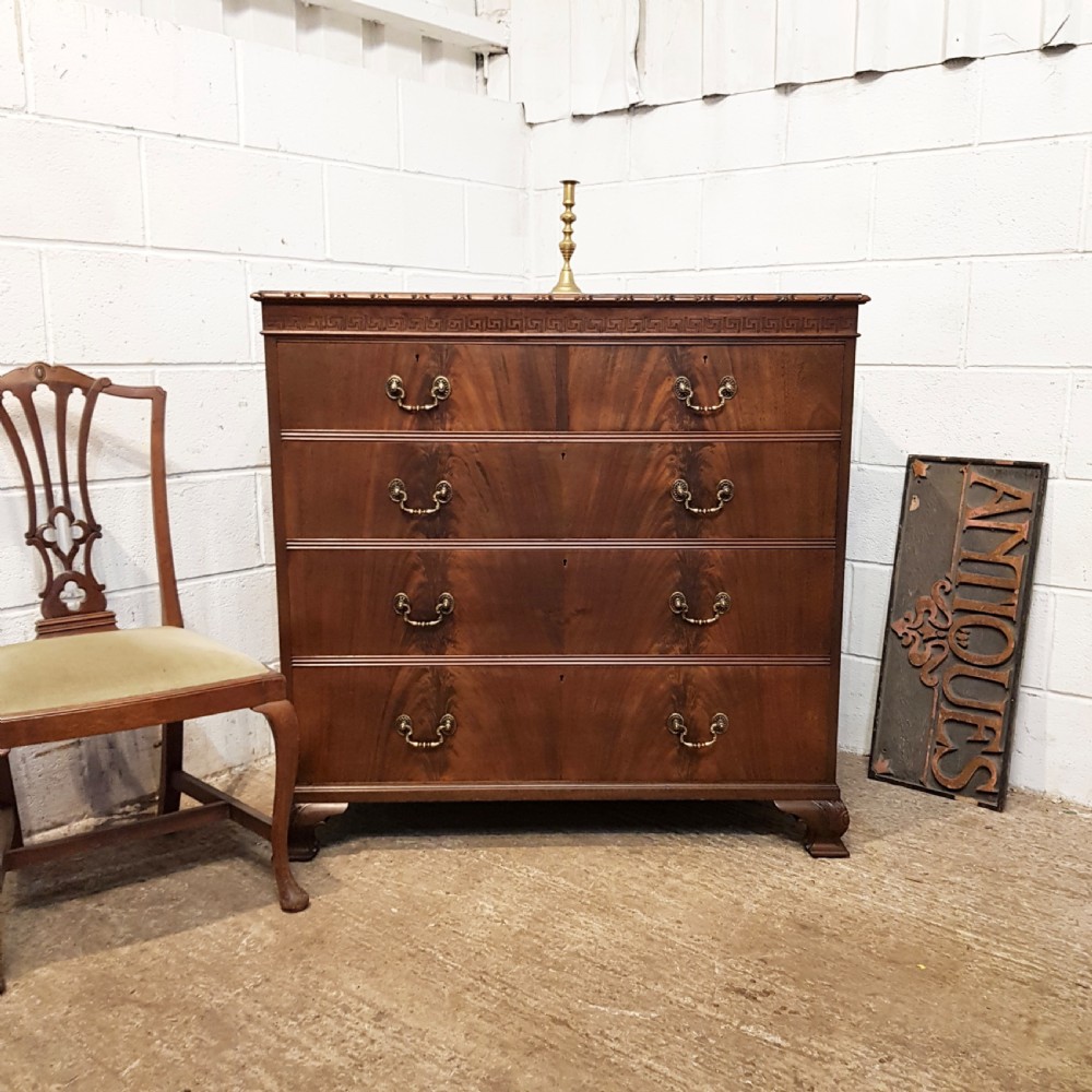 ANTIQUE EDWARDIAN MAHOGANY CHEST OF DRAWERS BY WARING & GILLOWS C1900