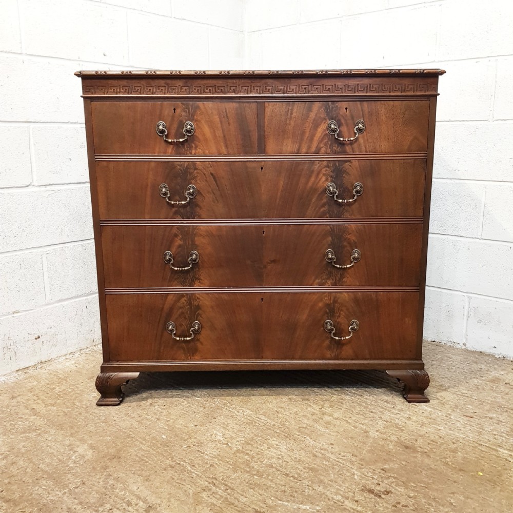 ANTIQUE EDWARDIAN MAHOGANY CHEST OF DRAWERS BY WARING & GILLOWS C1900 View IV