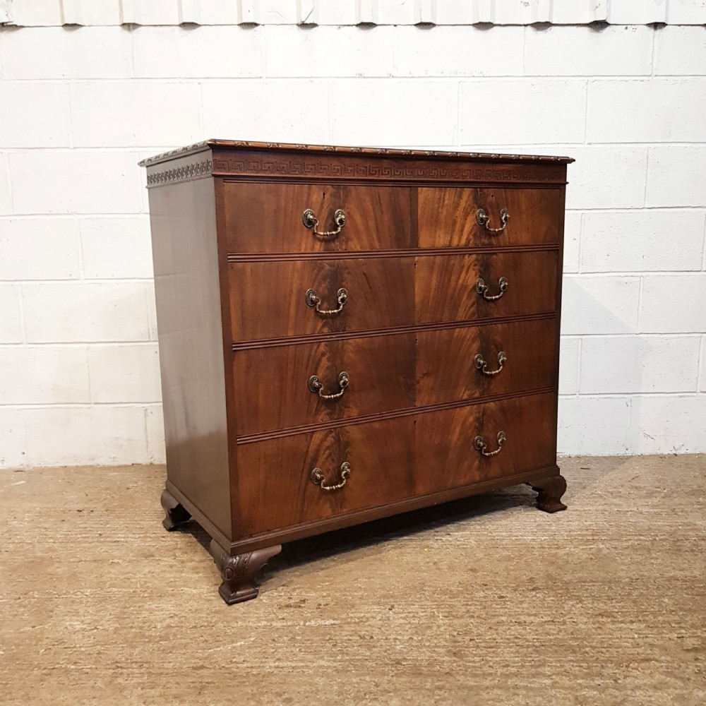 ANTIQUE EDWARDIAN MAHOGANY CHEST OF DRAWERS BY WARING & GILLOWS C1900 View V