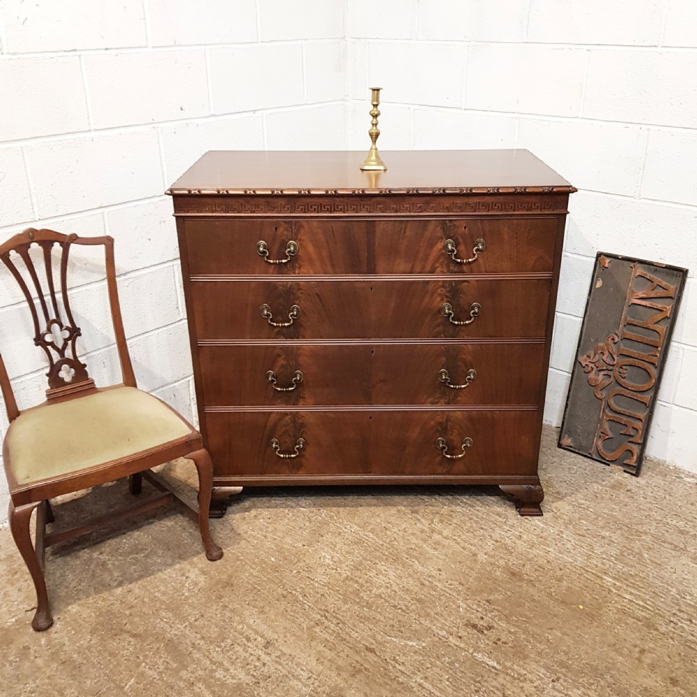 ANTIQUE EDWARDIAN MAHOGANY CHEST OF DRAWERS BY WARING & GILLOWS C1900 View VI
