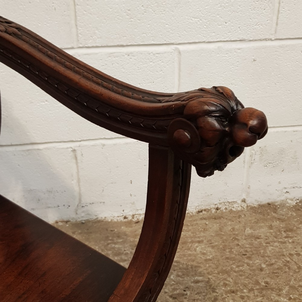 ANTIQUE GOTHIC CARVED WALNUT ECCLESIASTICAL CHAIR C920  View VII