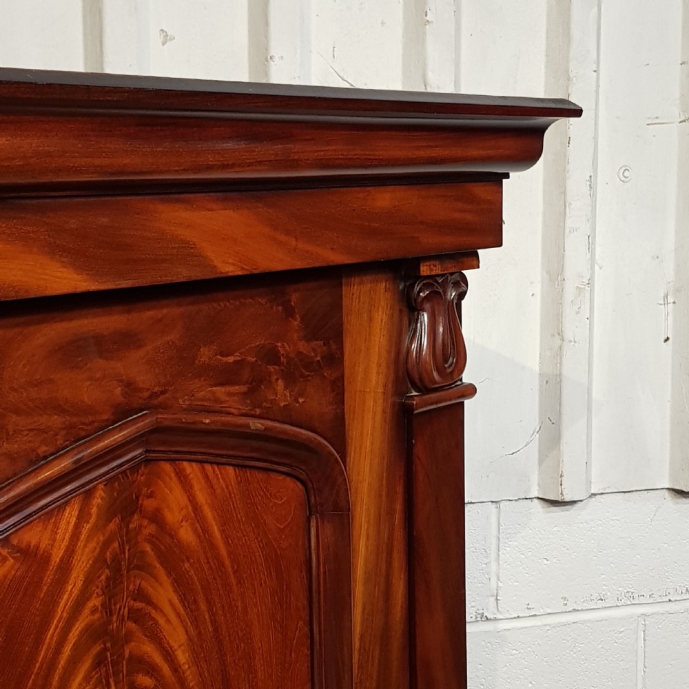 SUPERB ANTIQUE WILLIAM 1V MAHOGANY DOUBLE WARDROBE C1830 View IV