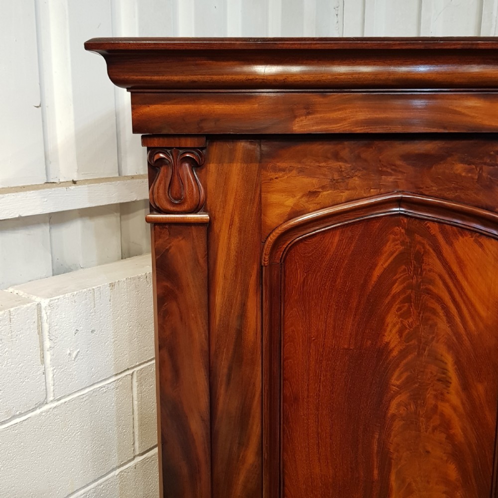 SUPERB ANTIQUE WILLIAM 1V MAHOGANY DOUBLE WARDROBE C1830 View VII