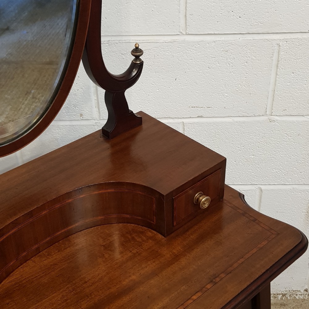 UNUSUAL ANTIQUE EDWARDIAN SMALL MAHOGANY DRESSING TABLE C1900 View IV