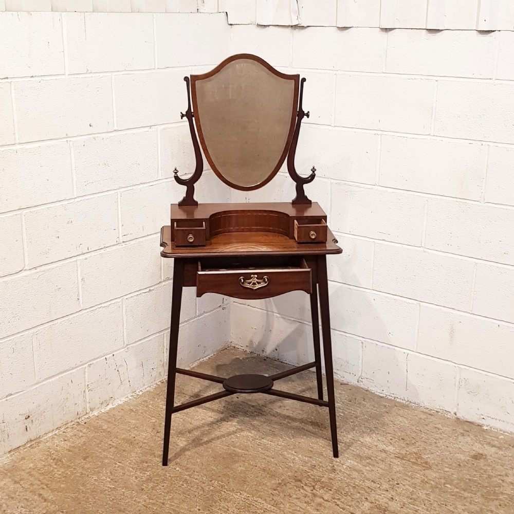 UNUSUAL ANTIQUE EDWARDIAN SMALL MAHOGANY DRESSING TABLE C1900 View VII