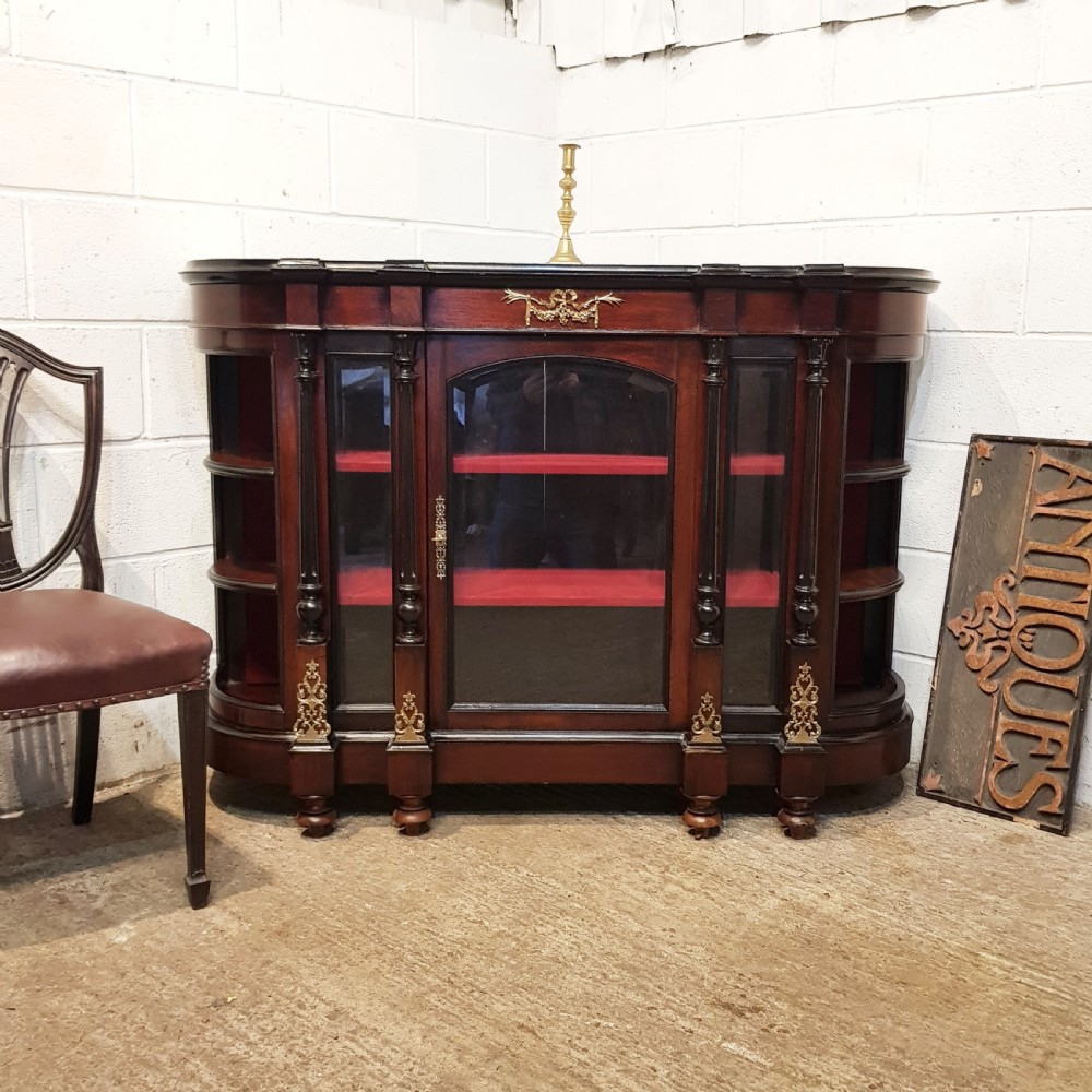 ANTIQUE EARLY VICTORIAN CUBAN MAHOGANY MARBLE TOPPED CREDENZA SIDEBOARD C1840