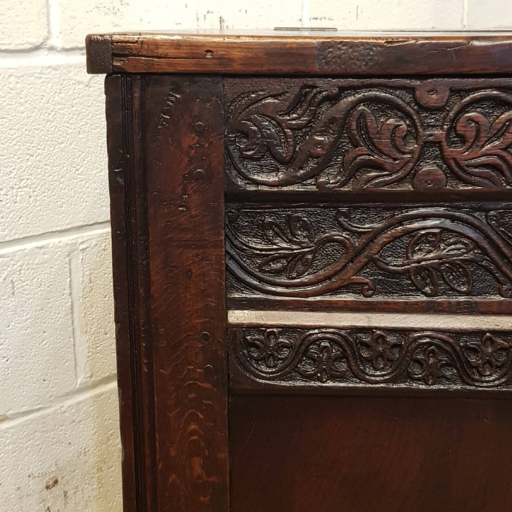 ANTIQUE LARGE EARLY 18TH CENTURY WESTMORLAND JOINED OAK COFFER C1700 View XII