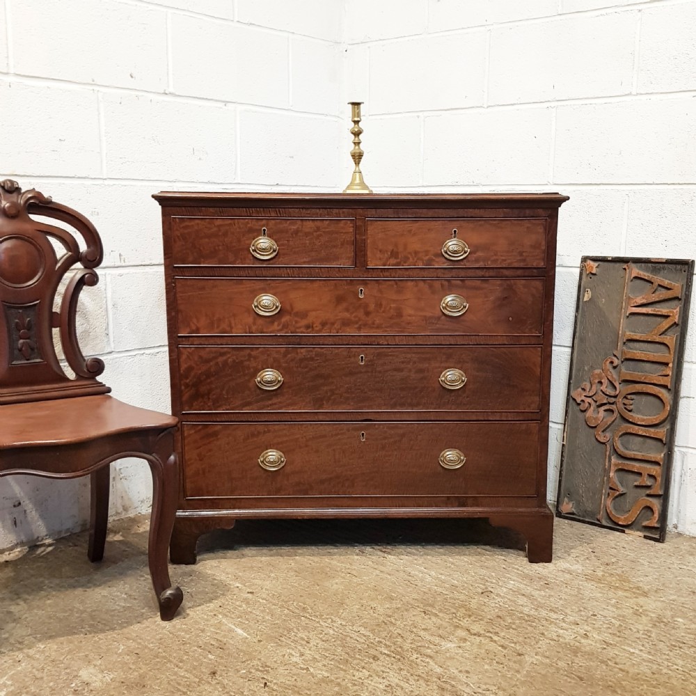 ANTIQUE 18TH  CENTURY  SMALL MAHOGANY CHEST OF DRAWERS C1780