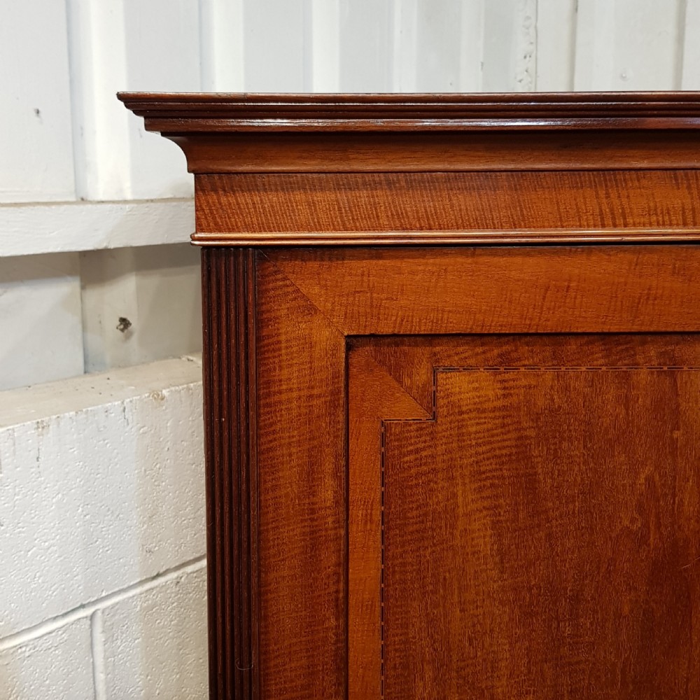 ANTIQUE EDWARDIAN  REGENCY MAHOGANY DOUBLE WARDROBE C1900 View VI