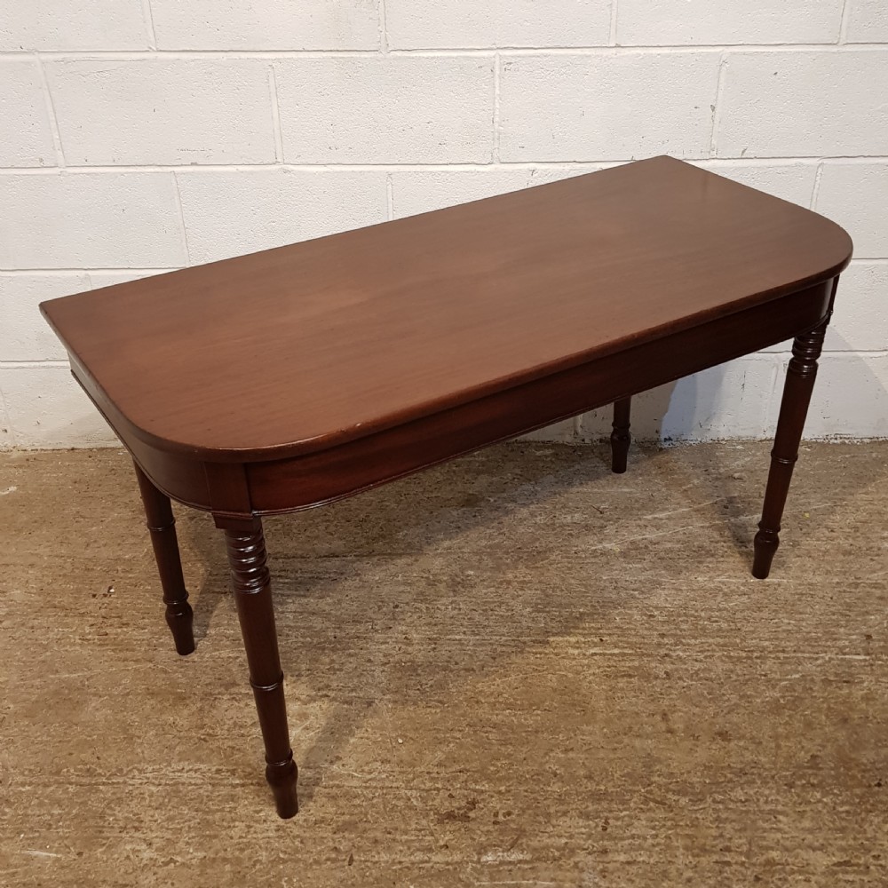 ANTIQUE PAIR 18TH CENTURY MAHOGANY D END SIDE TABLES C1780 View II